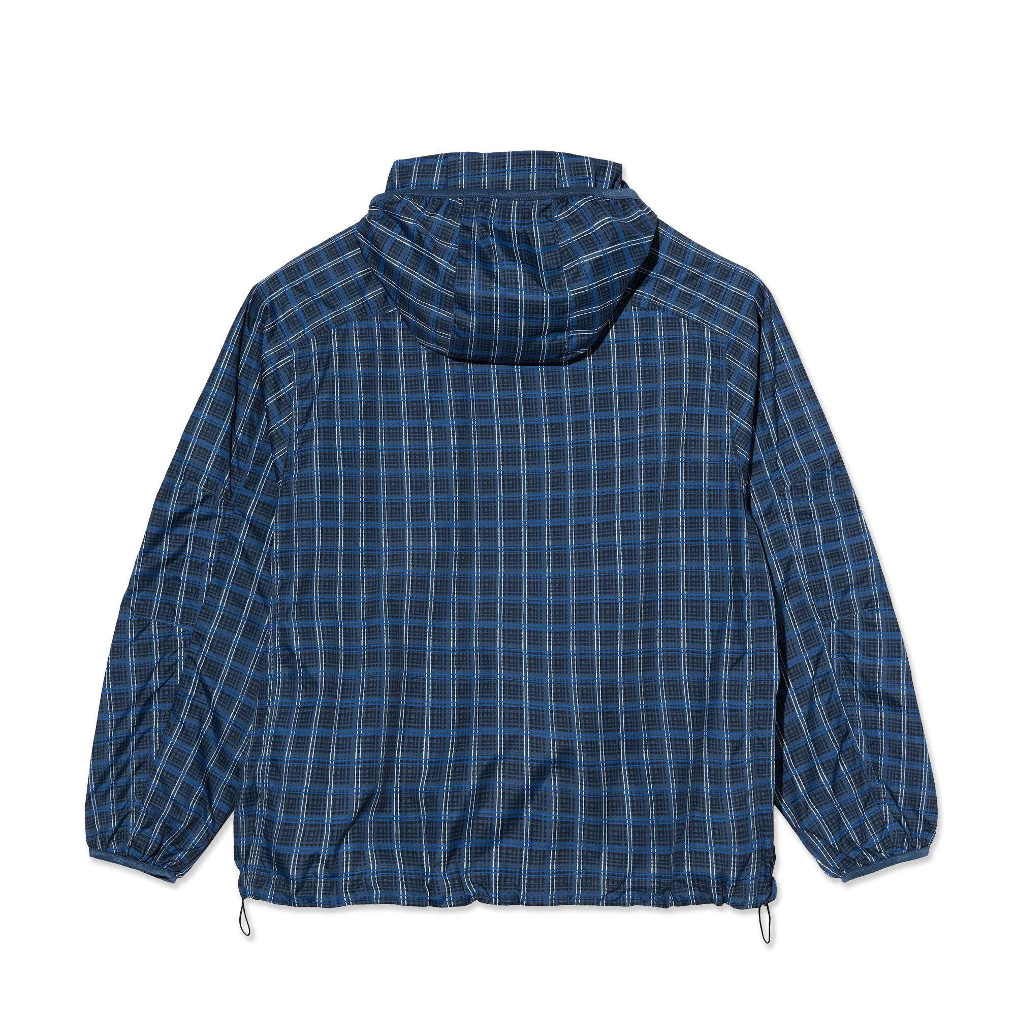 polar-skate-co-chase-light-shell-jacket-blue-check-packable-regenjacke-pu-600-80 image 4