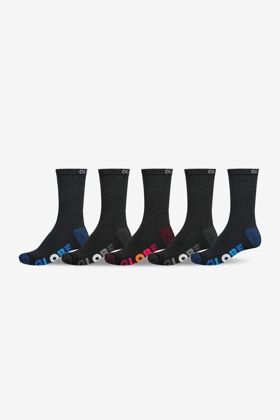globe-youth-multi-stripe-crew-socks-black-assorted-3er-pack-socken-f-r-kinder image 1