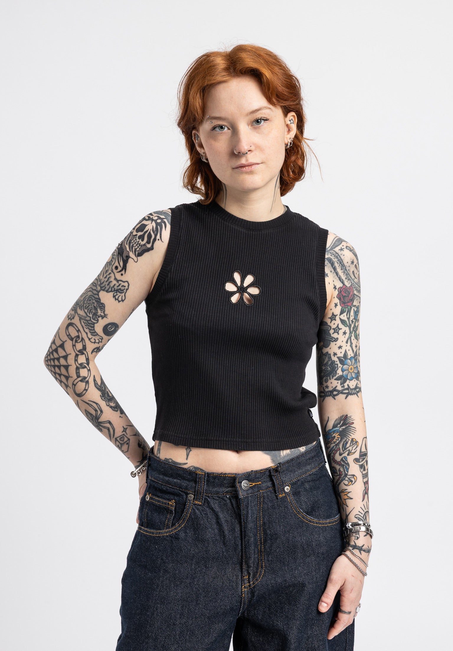 titus-libby-top-f-r-damen-black-faded-mit-l-ssigem-look image 1