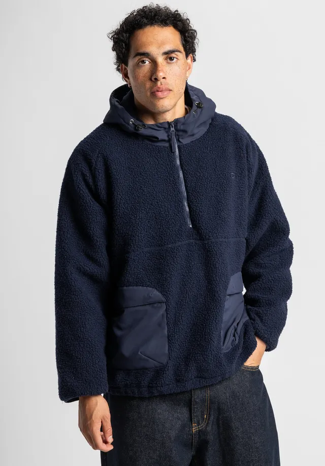 titus-benjamin-sherpa-half-zip-teddy-fleece-kapuze-loose-fit image 1