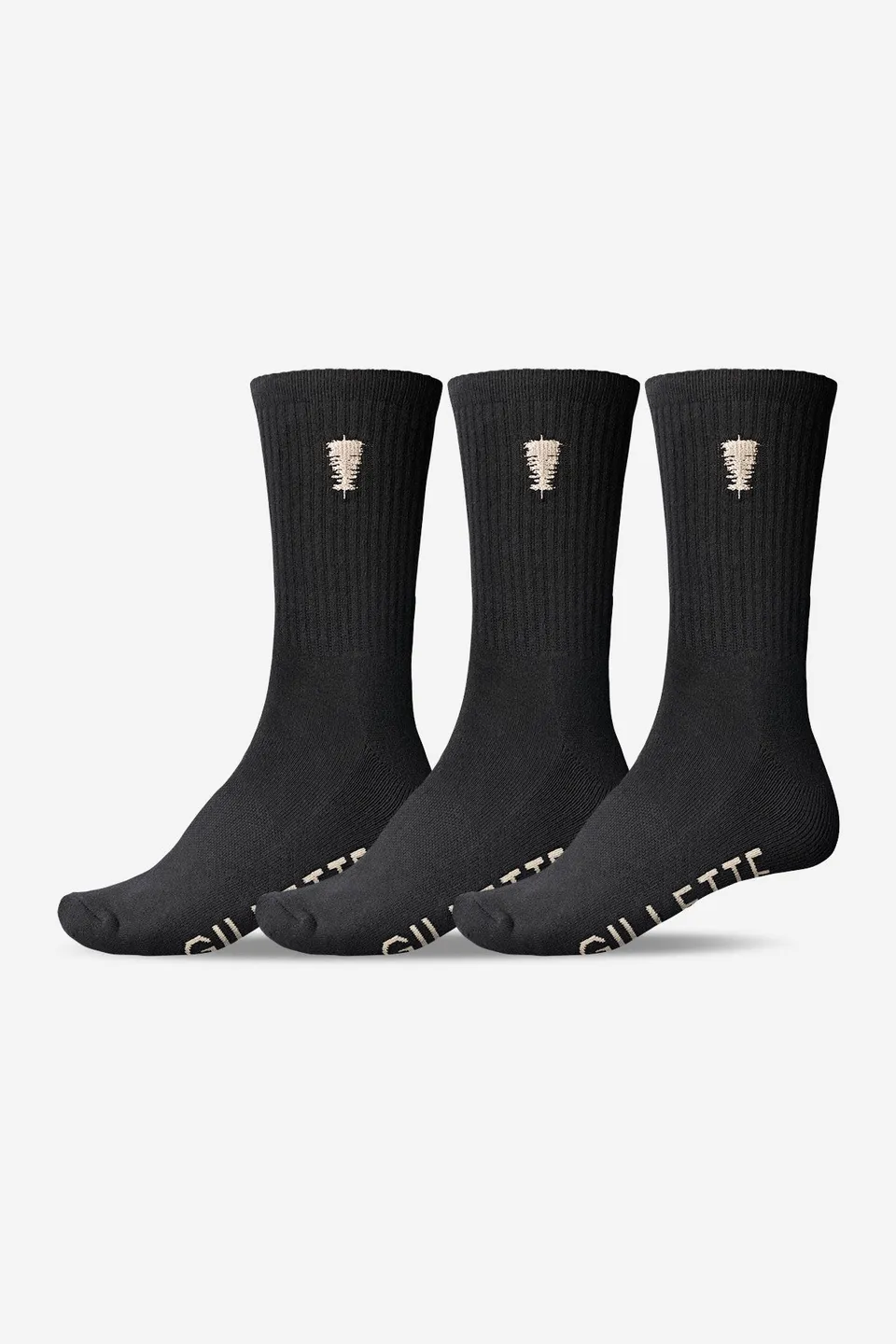 globe-gillette-crew-sock-3-pack-black-white-crew-socken image 1