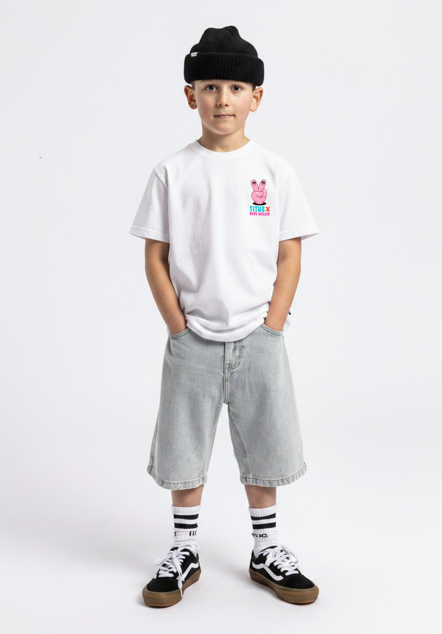 titus-x-yeye-weller-push-hard-kids-t-shirt-regular-fit-100-baumwolle-artwork image 1