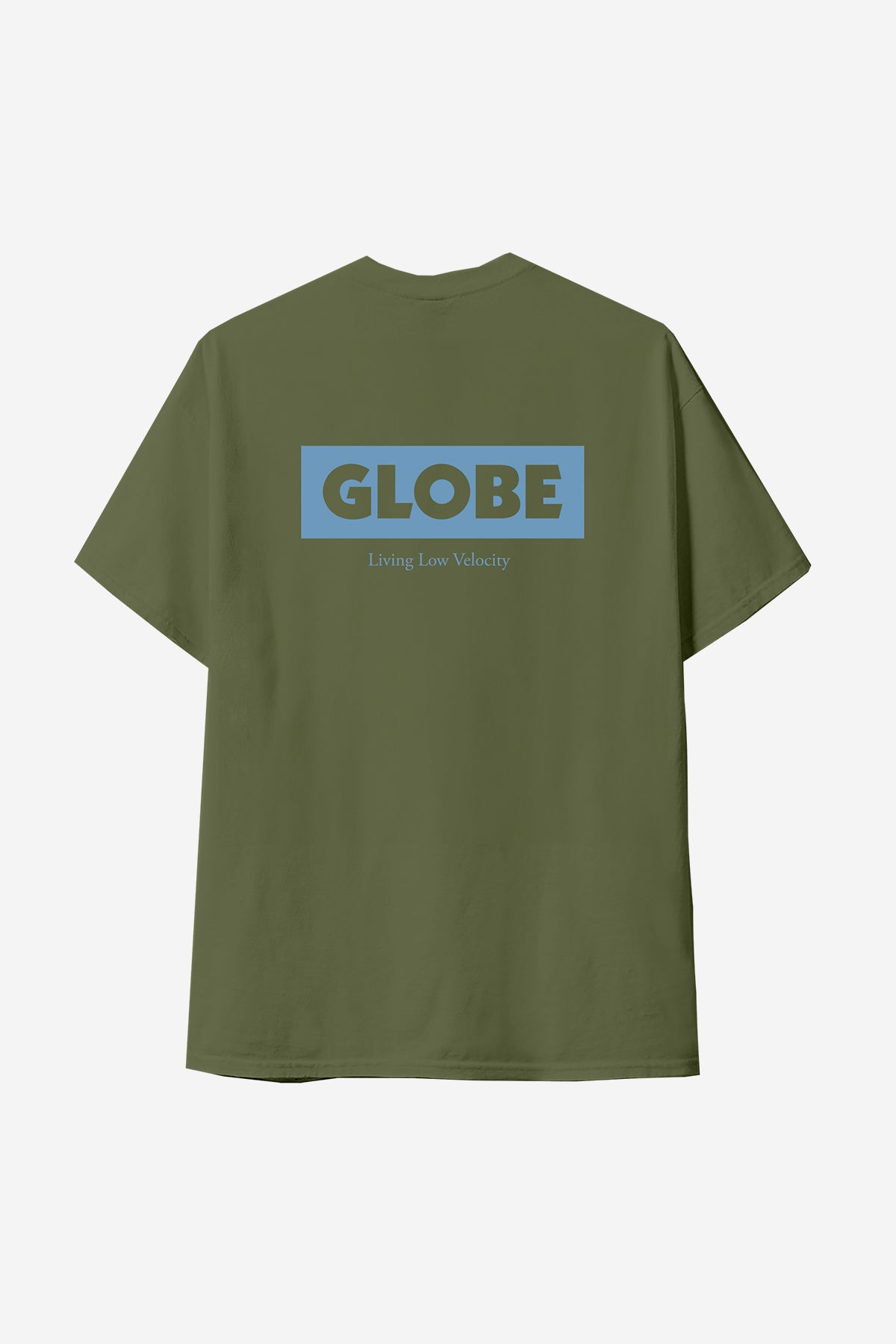 globe-living-low-velocity-tee-olive-170-g-m-bio-baumwolle-t-shirt image 2