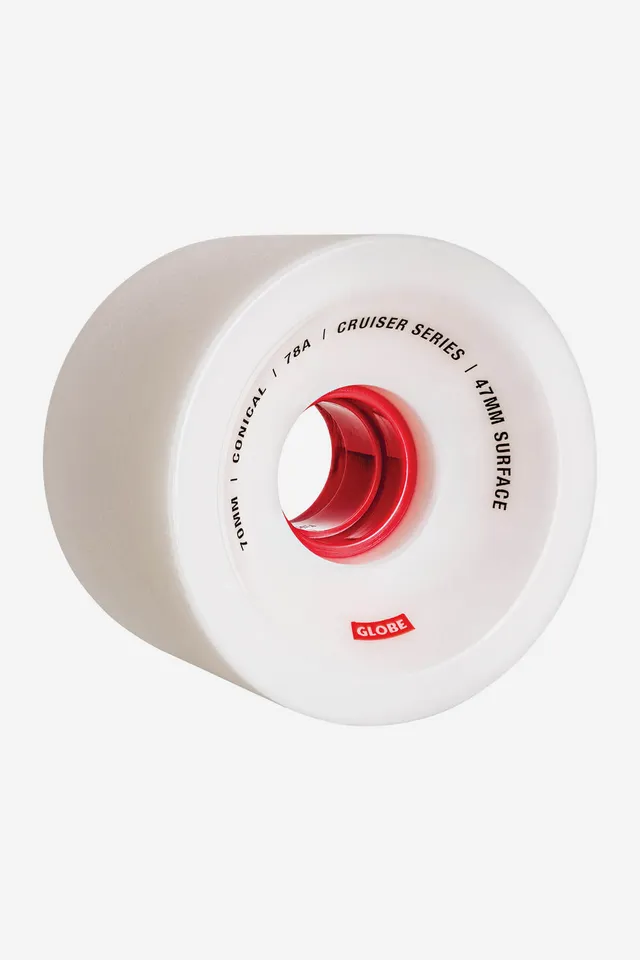 globe-conical-cruiser-wheel-70mm-white-red-70 image 1