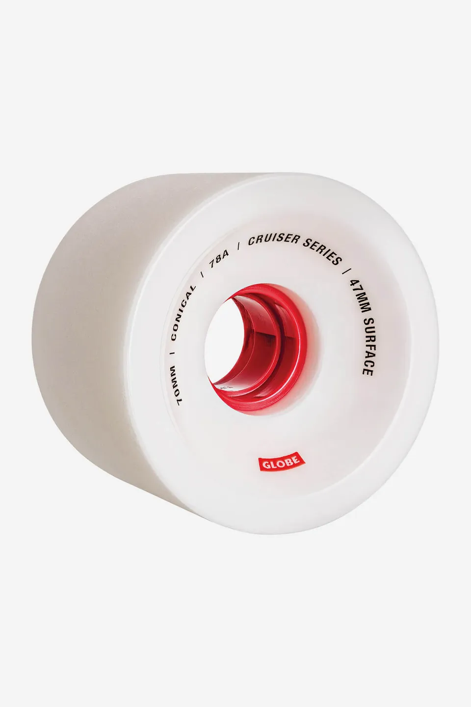 globe-conical-cruiser-wheel-70mm-white-red-70 image 1
