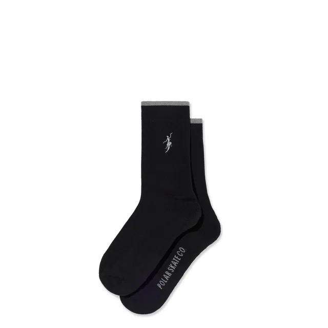 polar-skate-co-business-socks-no-complies-forever-black-grey-crew-socken-mit-sti image 1