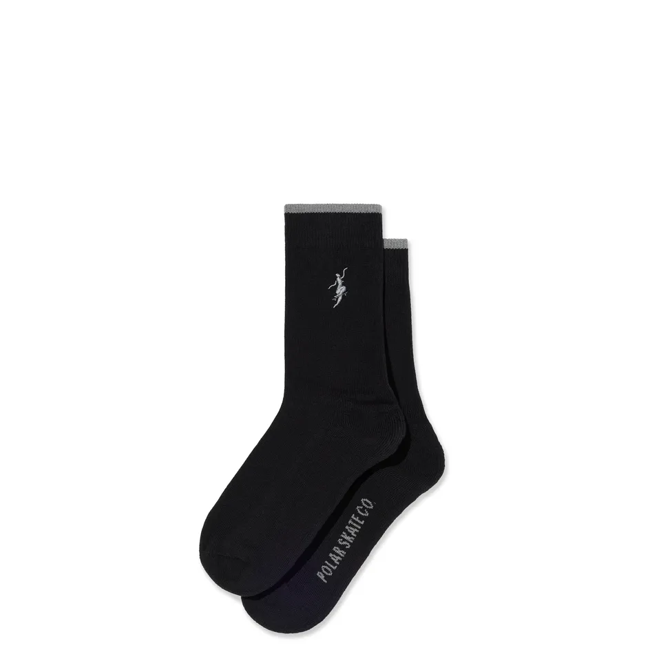 polar-skate-co-business-socks-no-complies-forever-black-grey-crew-socken-mit-sti image 1
