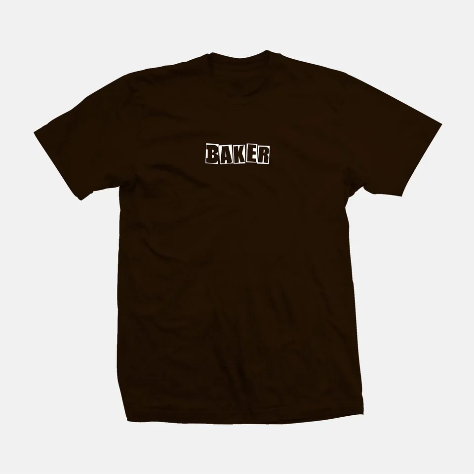 baker-skateboards-brand-logo-t-shirt-brown-6-0oz-combed-ring-spun-cotton image 1