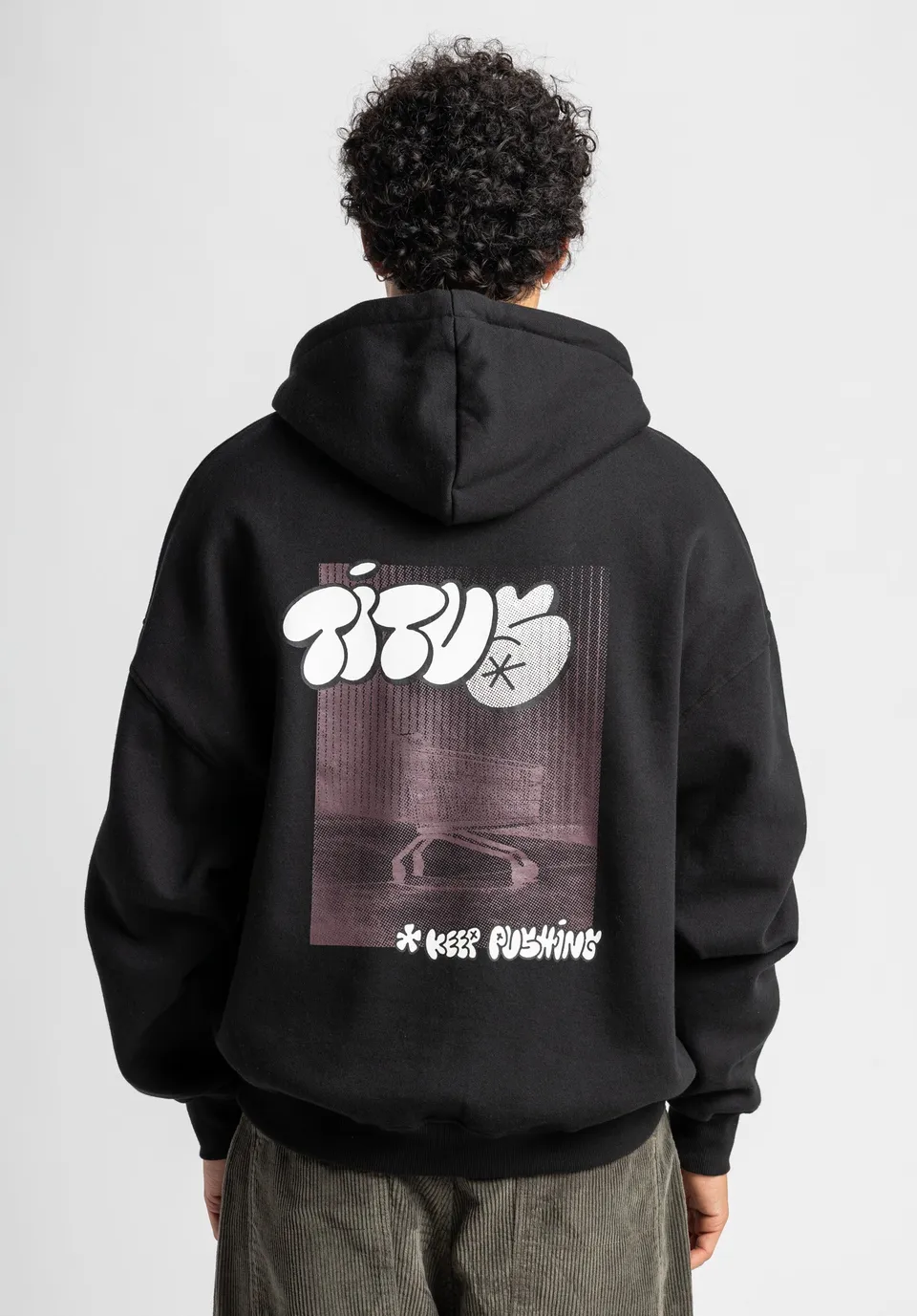 titus-shopping-cart-hoodie-oversize-mit-graffiti-logo image 1