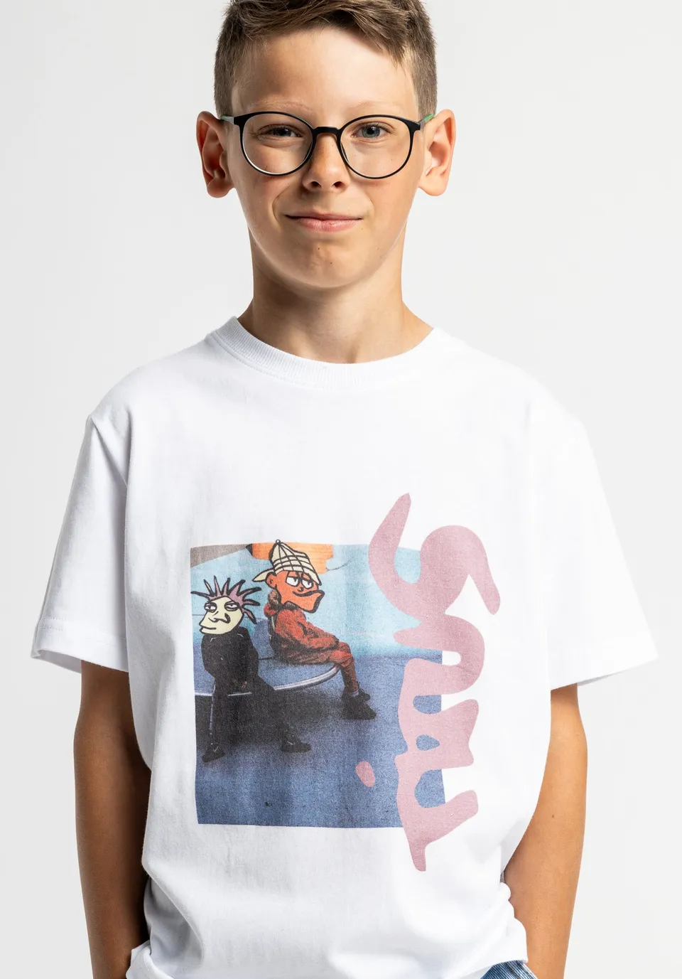 titus-chill-kids-t-shirt-mit-comic-frontprint image 1