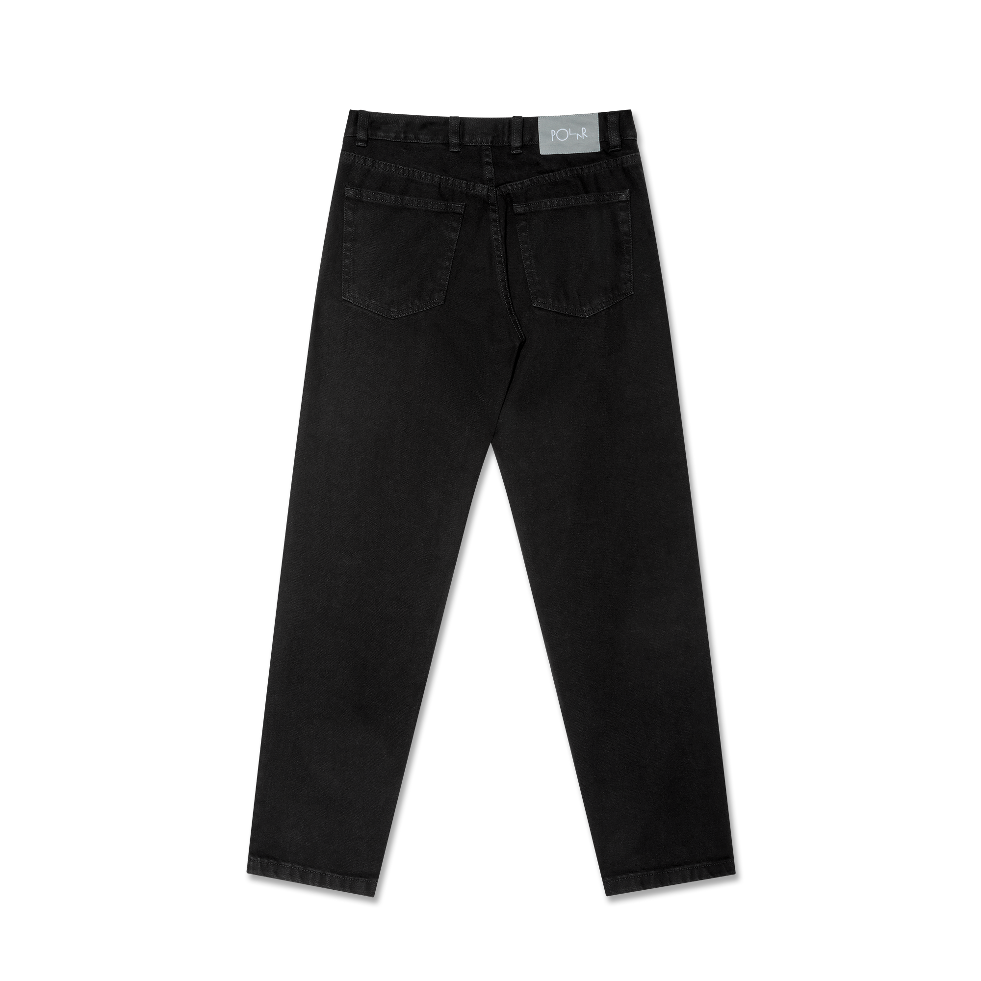 polar-skate-co-89-pants-pitch-black-high-waist-straight-leg-jeans-aus-435-gsm-de image 2