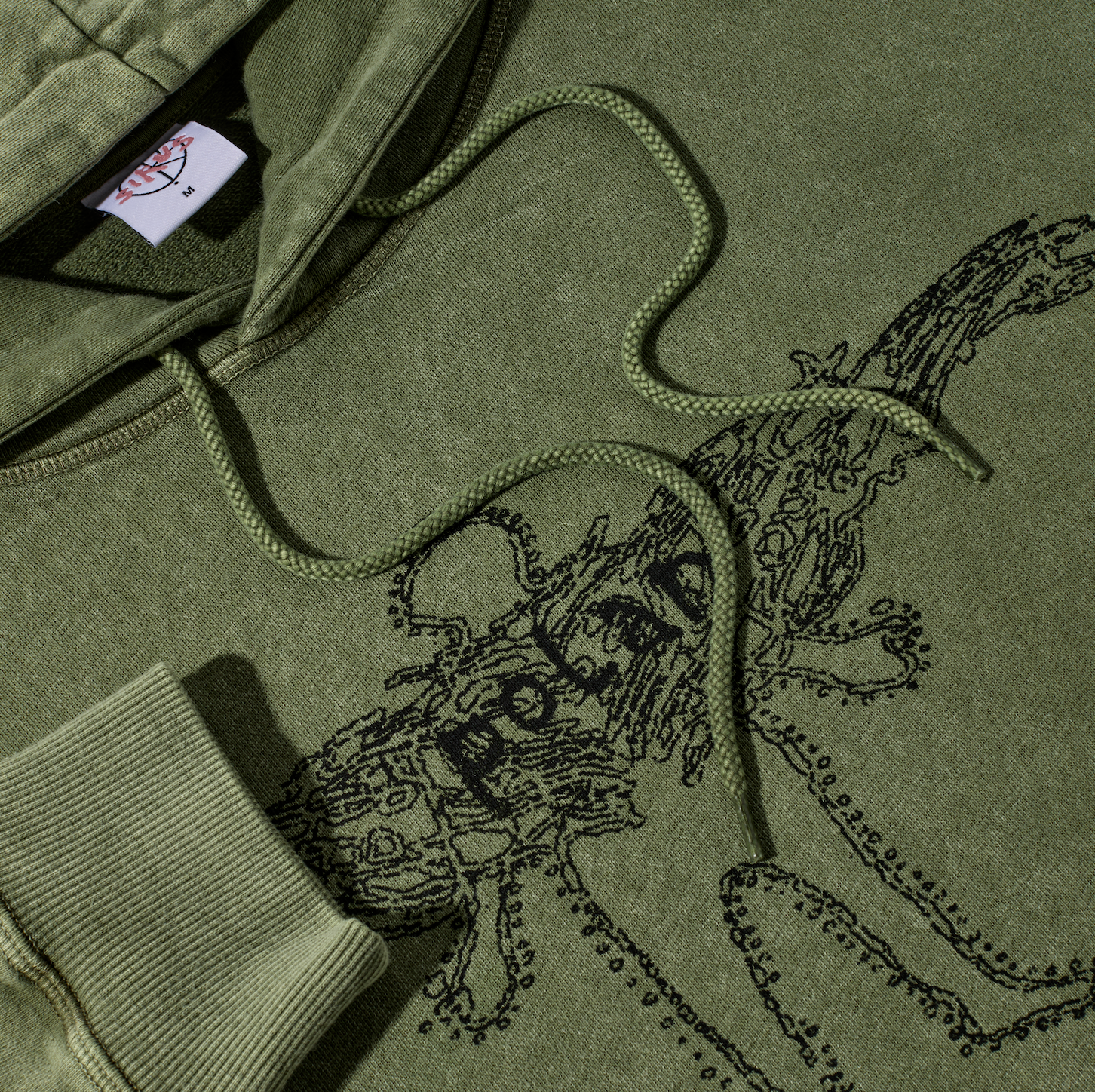 polar-skate-co-acid-frank-hoodie-soul-army-green-350-gsm-fleece-breiter-fit-von- image 3