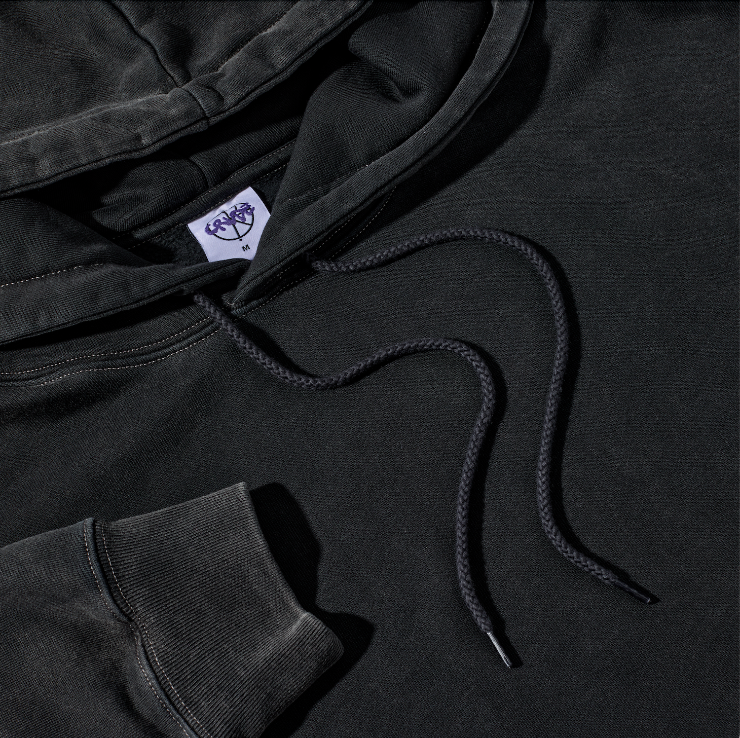 polar-skate-co-dave-hoodie-silver-black-350-gsm-fleece-rabbit-artwork image 3