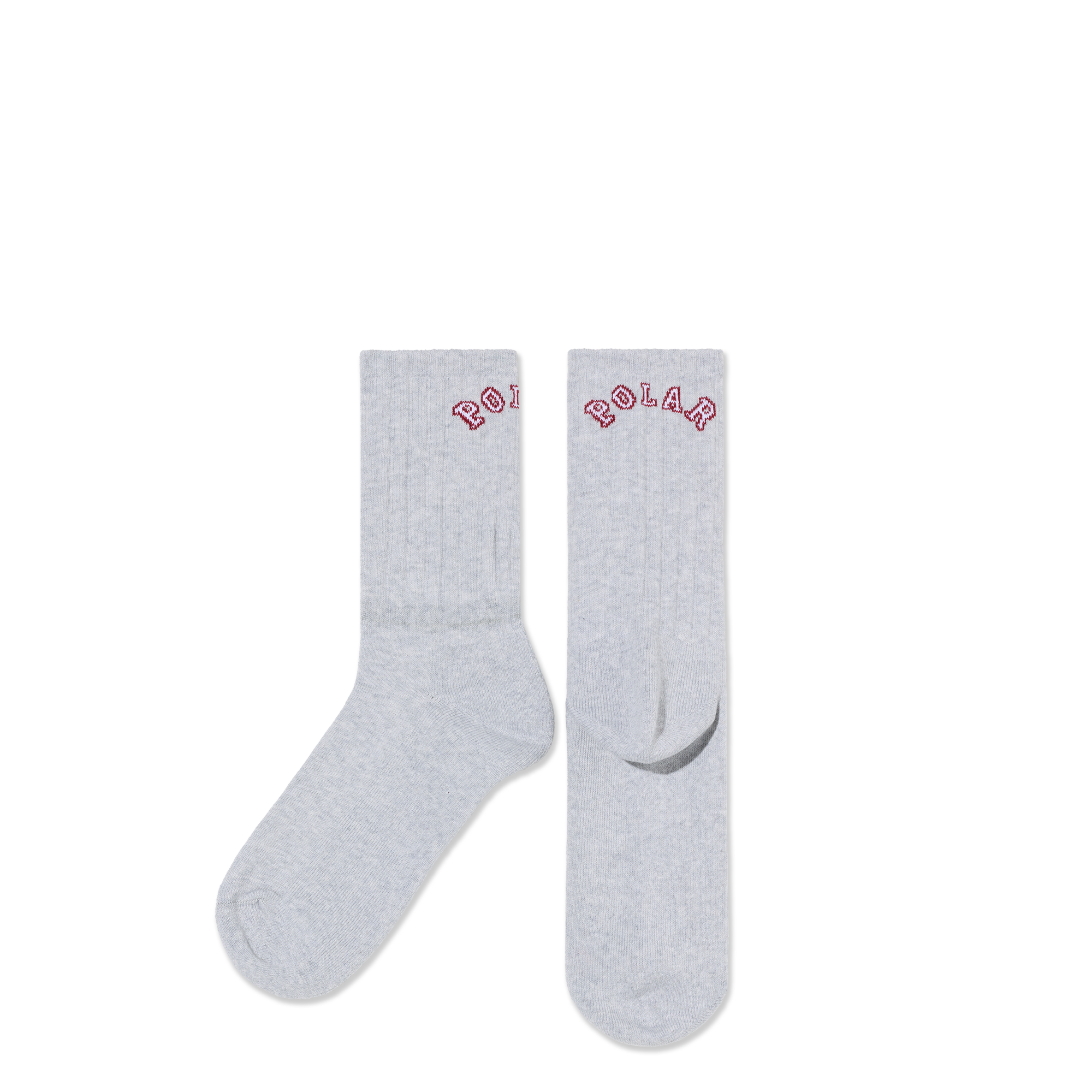 polar-skate-co-large-rib-socks-college-heather-grey image 2