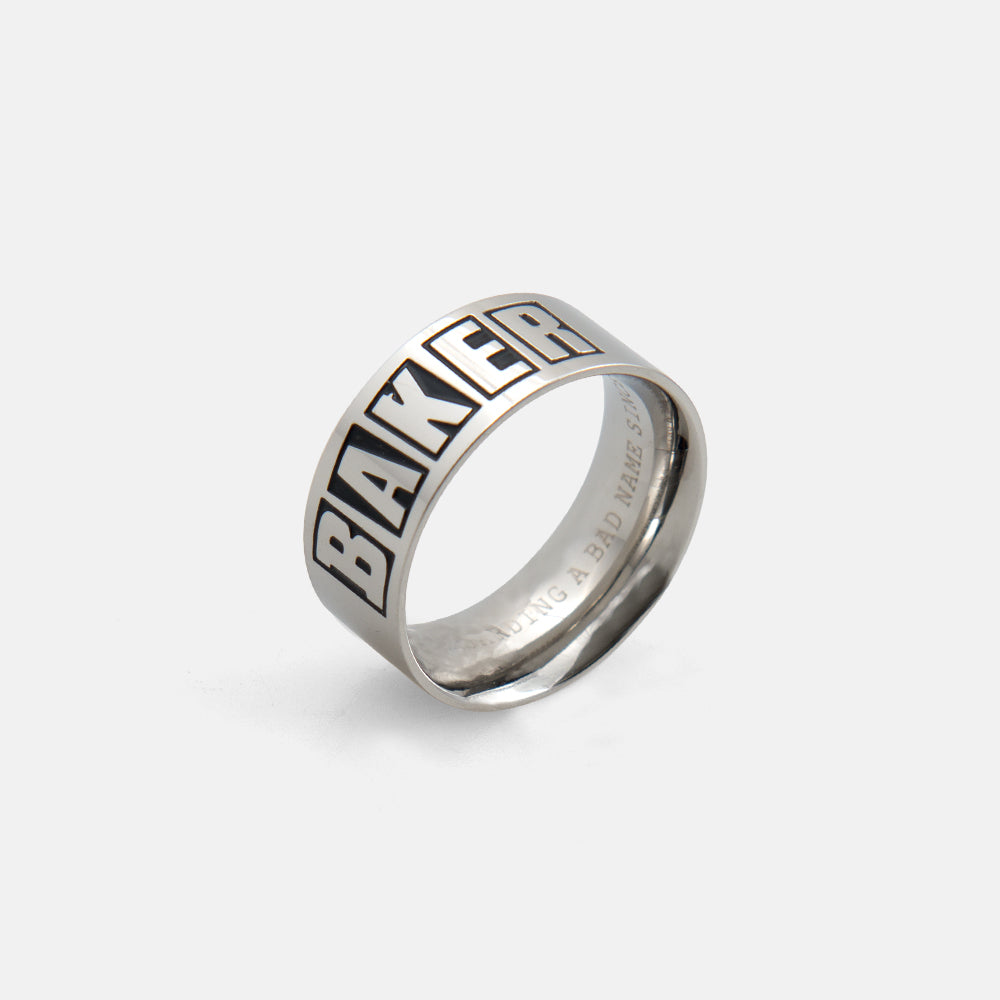 baker-skateboards-brand-logo-ring-edelstahl-mit-plating-comfort-fit image 1