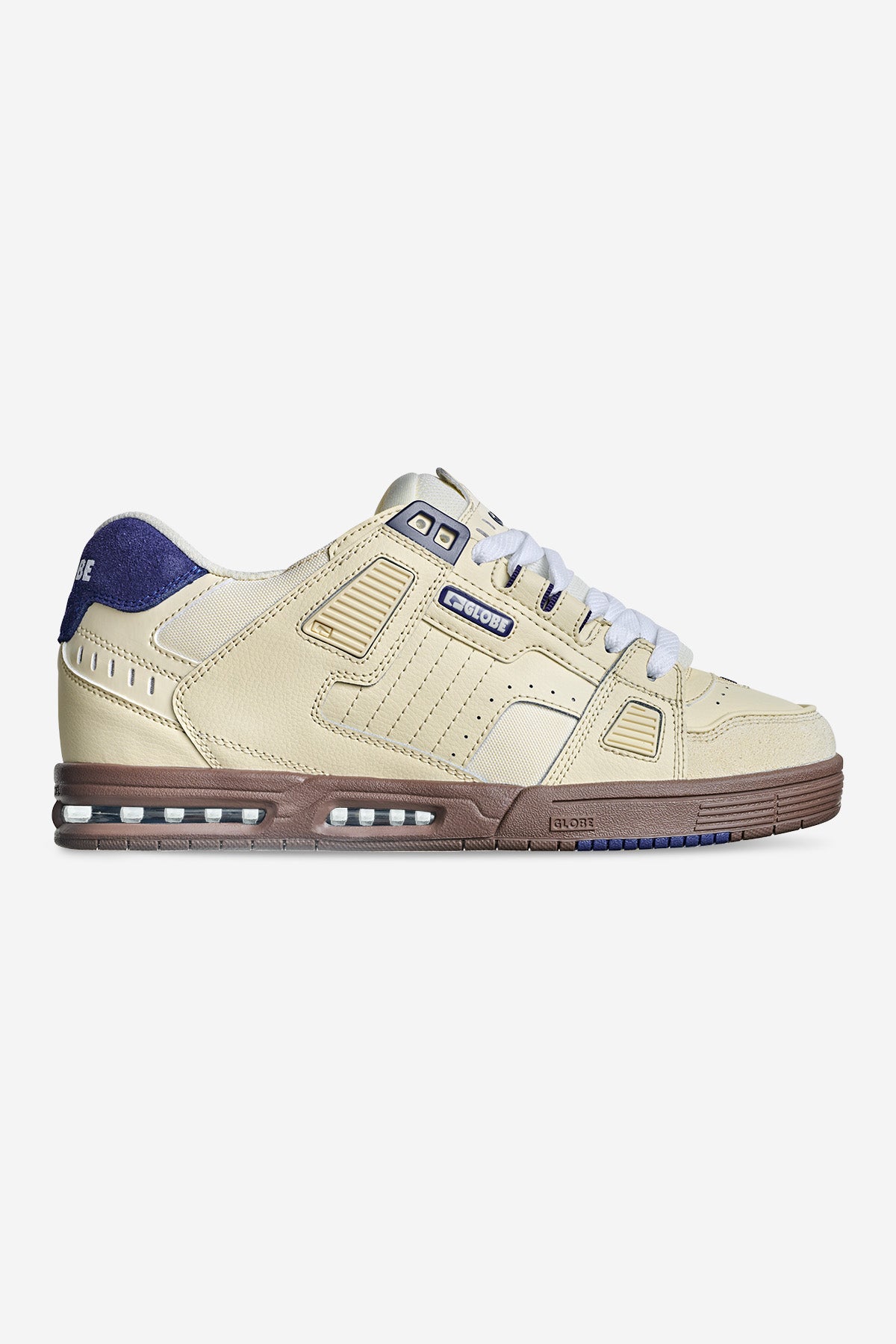 globe-sabre-skate-schuh-antique-white-blue-nitrocel-impact-control image 1
