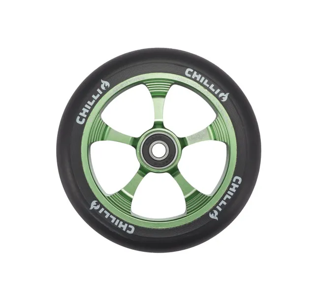 chilli-pro-scooter-wheel-green-120mm-stunt-scooter-rolle image 1