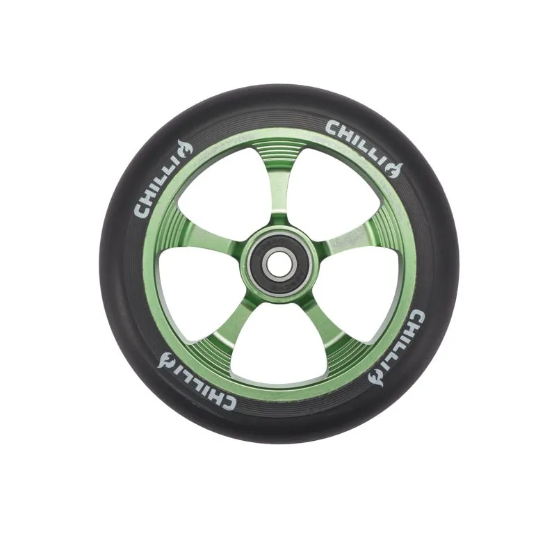 chilli-pro-scooter-wheel-green-120mm-stunt-scooter-rolle image 1