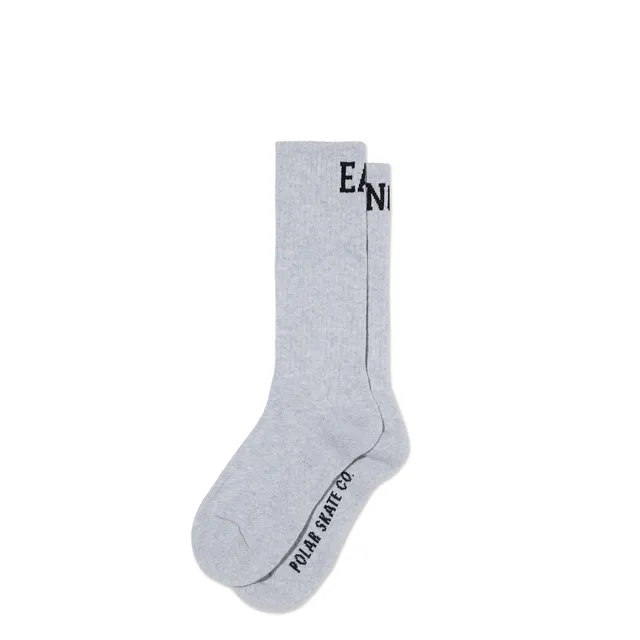 polar-skate-co-rib-socks-long-easy-now-heather-grey-crew-socken image 1