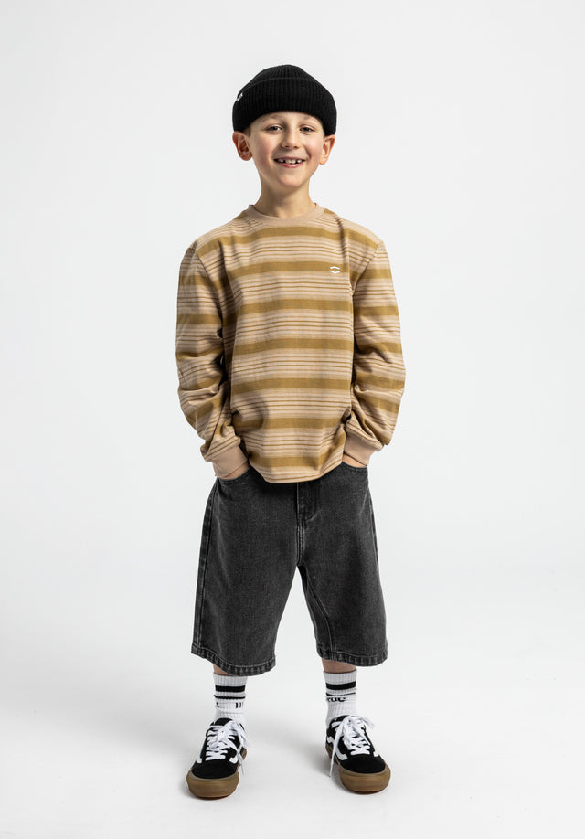 titus-icon-stripes-kids-longsleeve-ocker-striped image 3