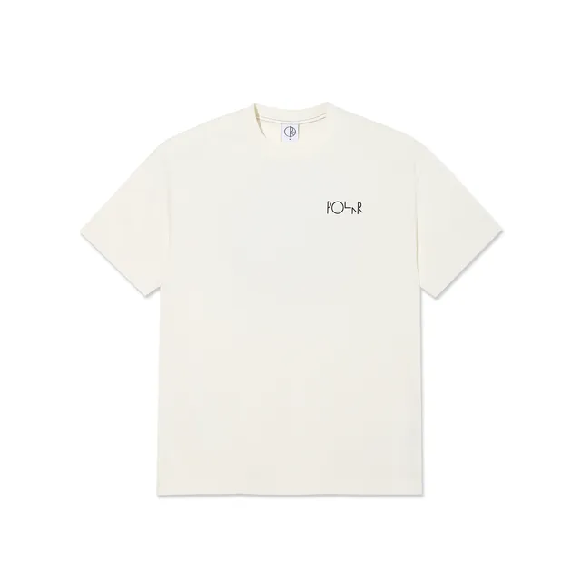 polar-skate-co-contrast-tee-fill-logo-ivory-black image 1