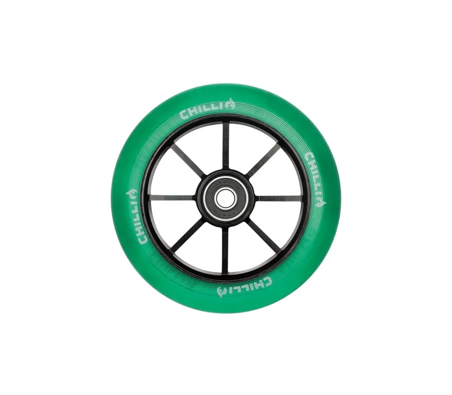 chilli-pro-scooter-wheel-green-110mm-base-s-stunt-scooter-rolle image 1