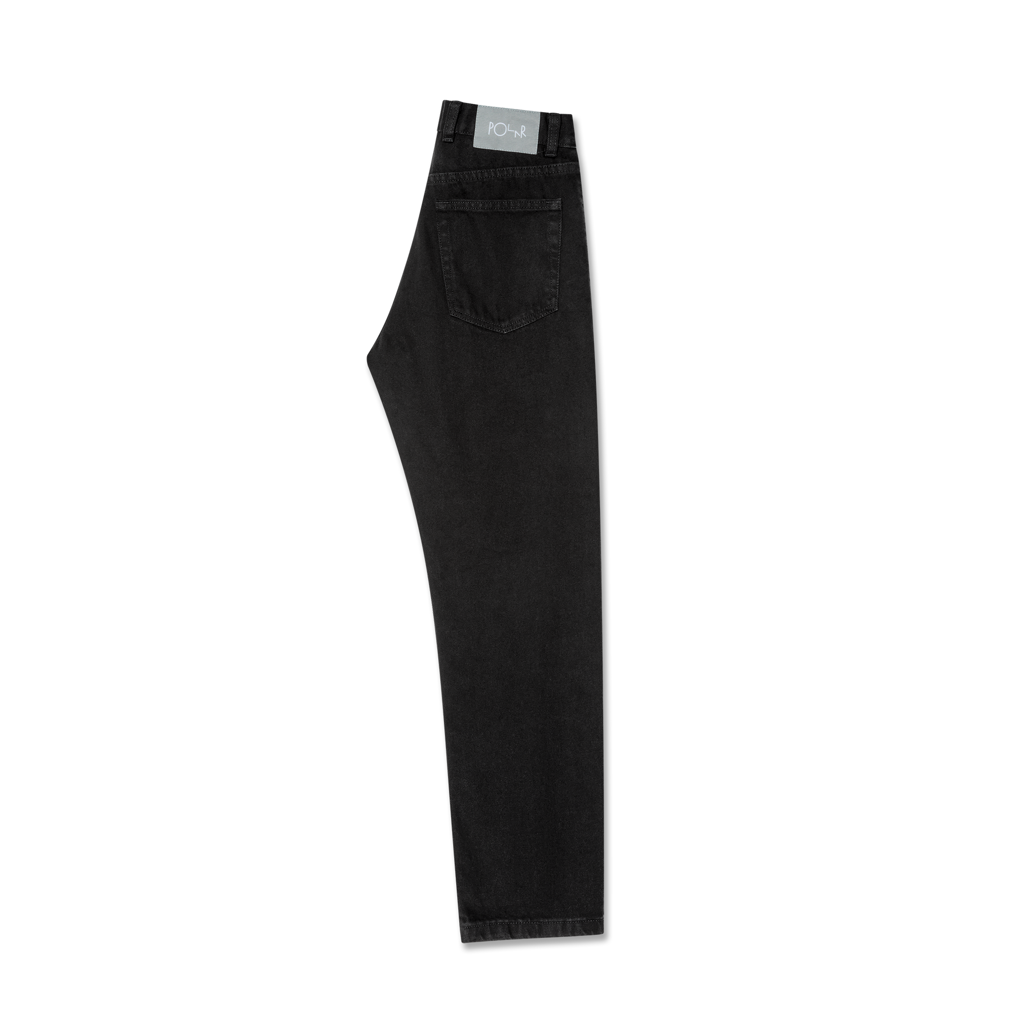polar-skate-co-89-pants-pitch-black-high-waist-straight-leg-jeans-aus-435-gsm-de image 3