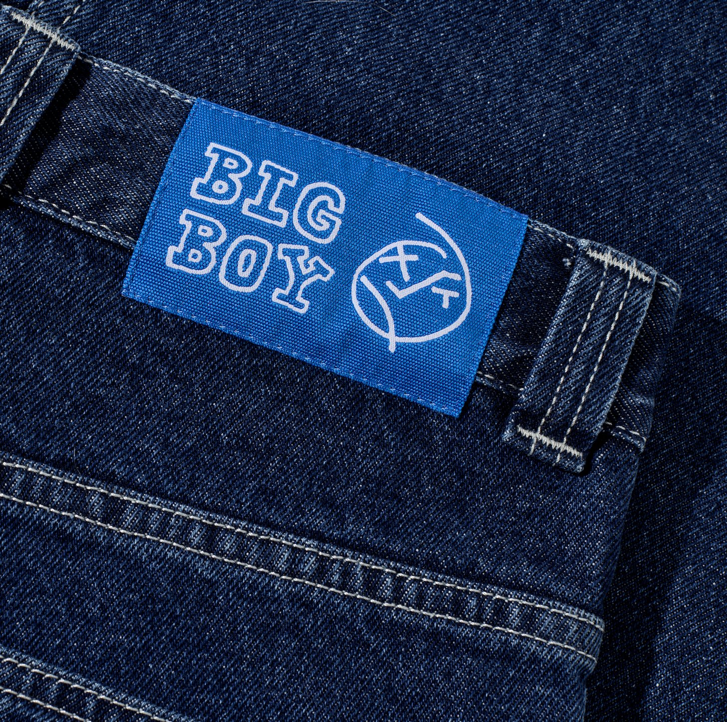 polar-skate-co-big-boy-pants-dark-blue-white-stitching-435-gsm-oversized-fit image 5