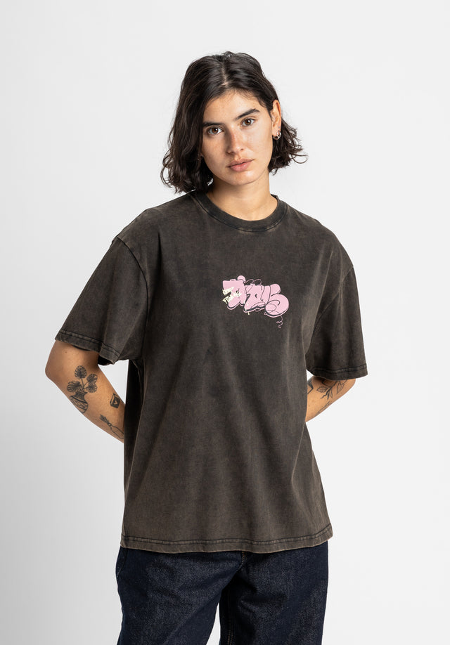 titus-livian-t-shirt-regular-cut-vintage-wash-graffiti-print-in-rose image 2