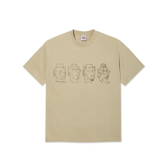 polar-skate-co-contrast-tee-8-heads-sand-brown-230-gsm-baumwolle-regular-fit image 1
