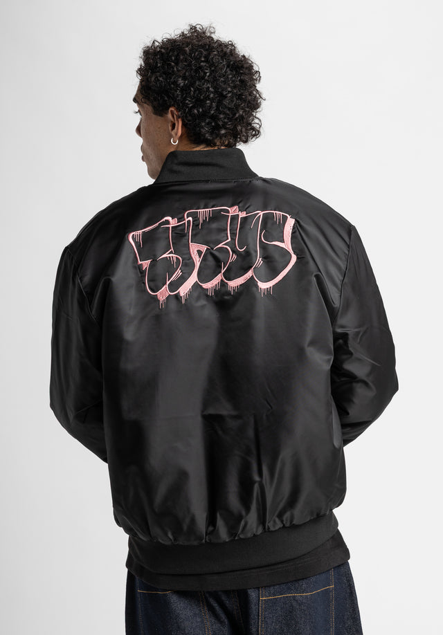 titus-jack-bomberjacke-schwarze-bomberjacke-mit-graffiti-stickerei-und-druckkn-p image 3