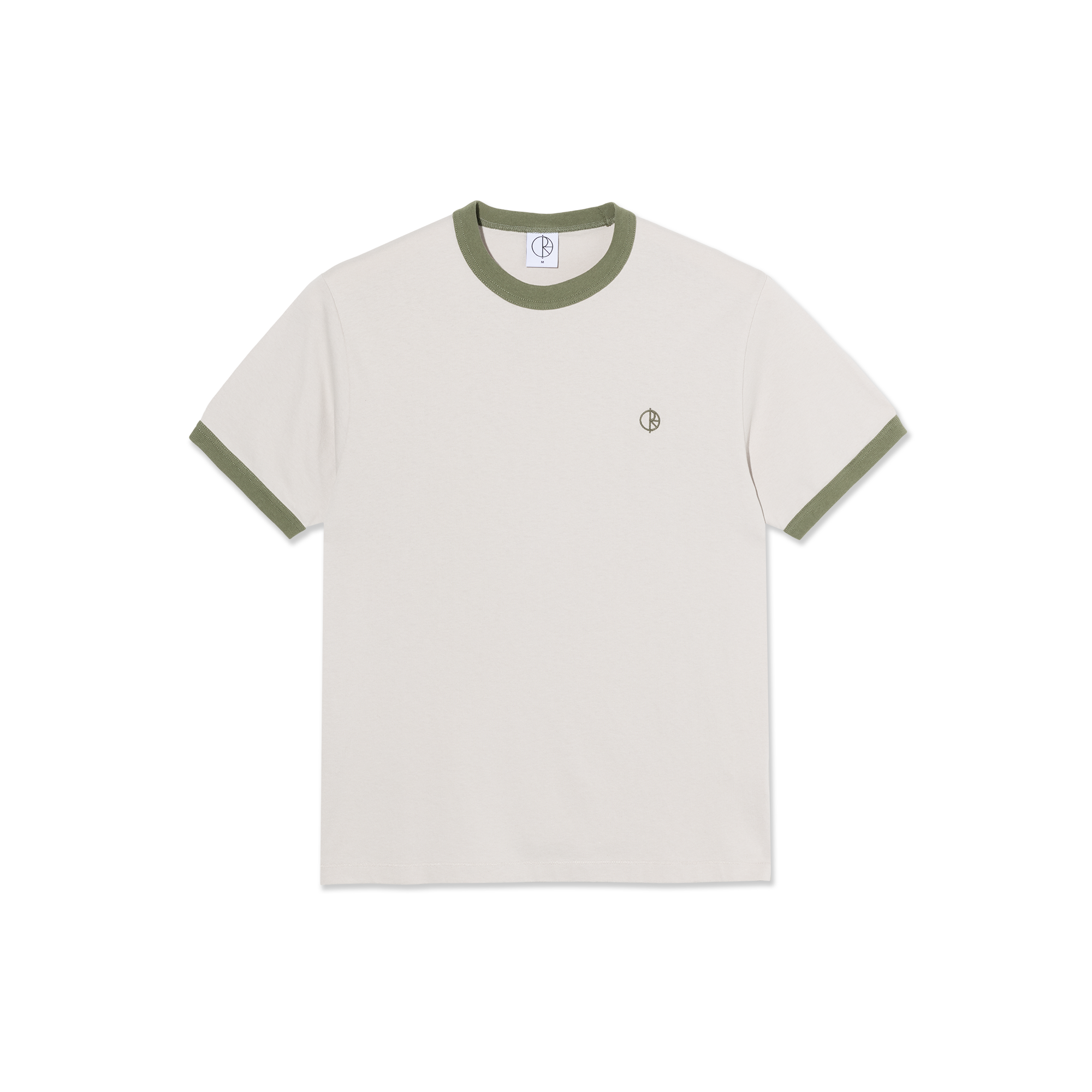 polar-skate-co-ringer-tee-pale-taupe-army-green-220-gsm-garment-washed-retro-fit image 1