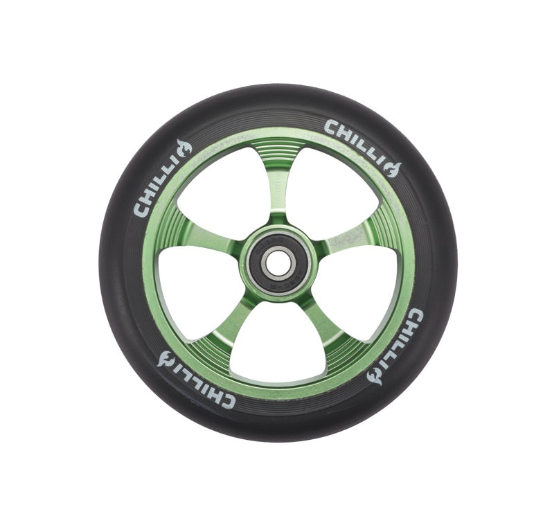 chilli-pro-scooter-wheel-green-120mm-stunt-scooter-rolle image 1