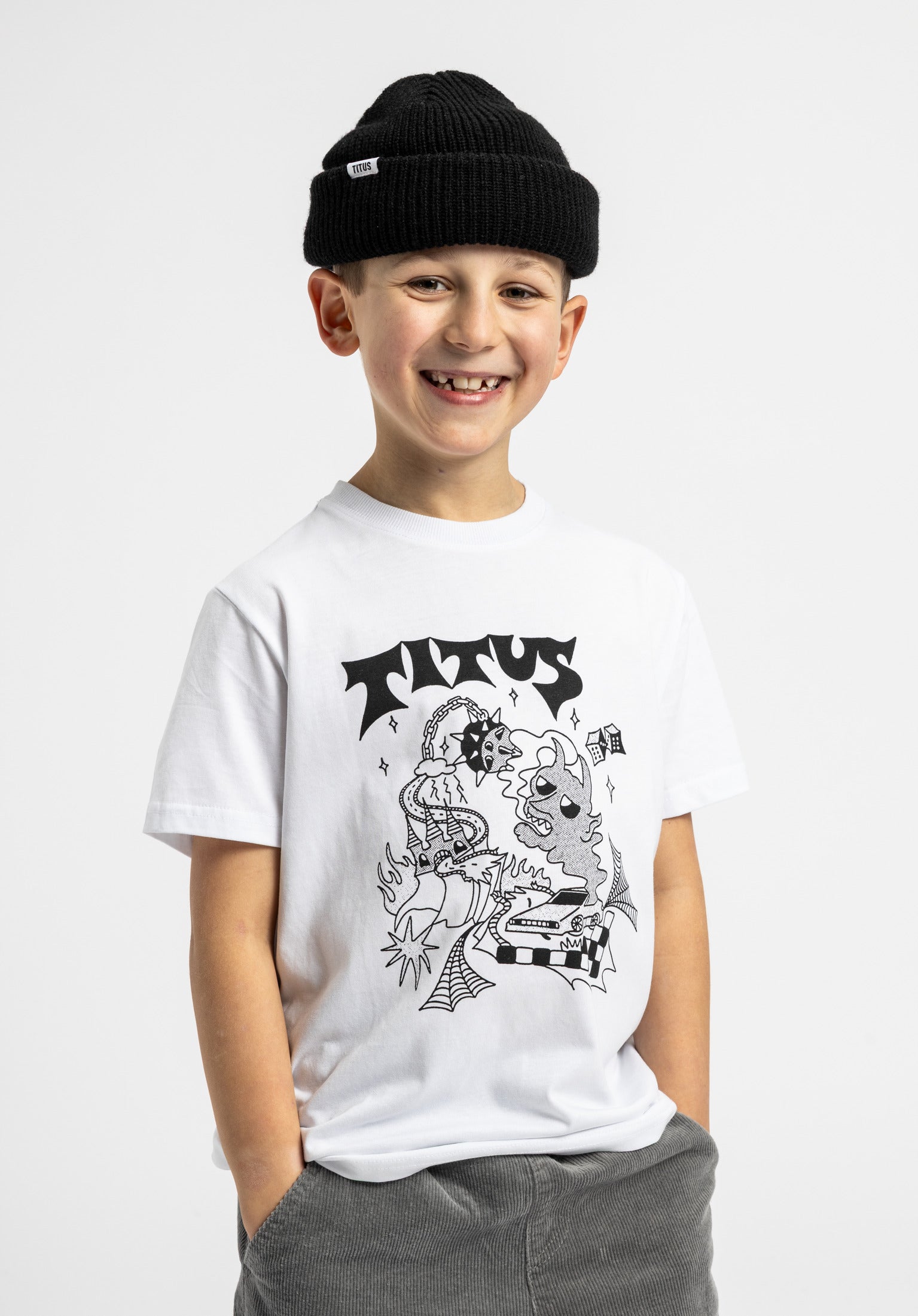 titus-devils-world-kids-t-shirt-regular-fit-frontprint image 1