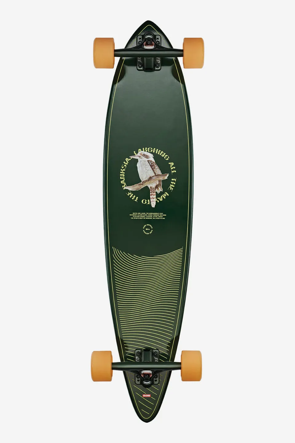 globe-pintail-37-longboard-kookaburra-resin-7-maple-180mm-slant-trucks image 1