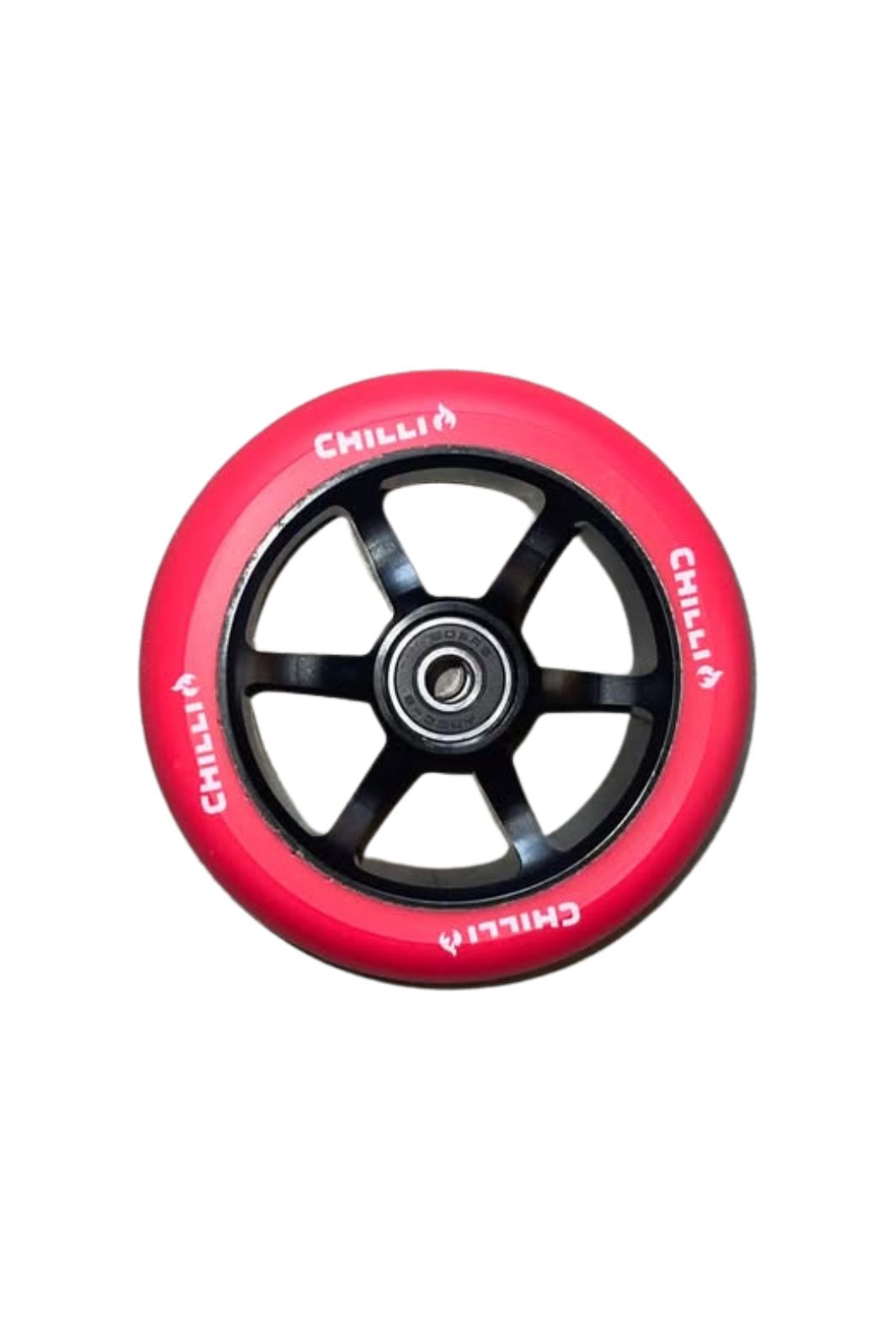 chilli-pro-scooter-5000-stunt-scooter-rolle-110-mm-schwarz-rot image 1