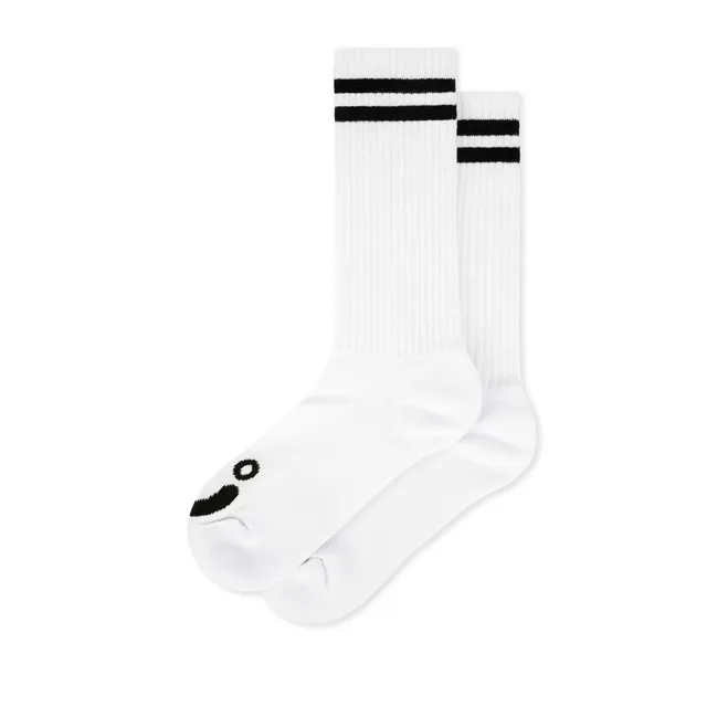 polar-skate-co-rib-socks-long-happy-sad-wei-schwarz image 1