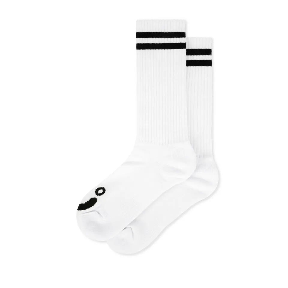 polar-skate-co-rib-socks-long-happy-sad-wei-schwarz image 1