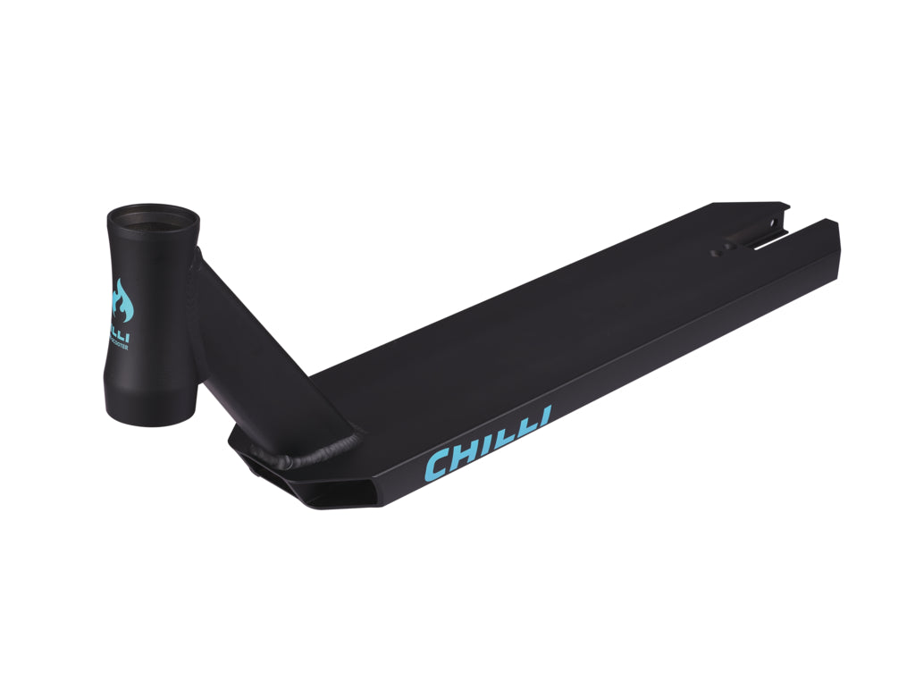 chilli-pro-scooter-deck-black-blue-reaper-inkl-achse image 1