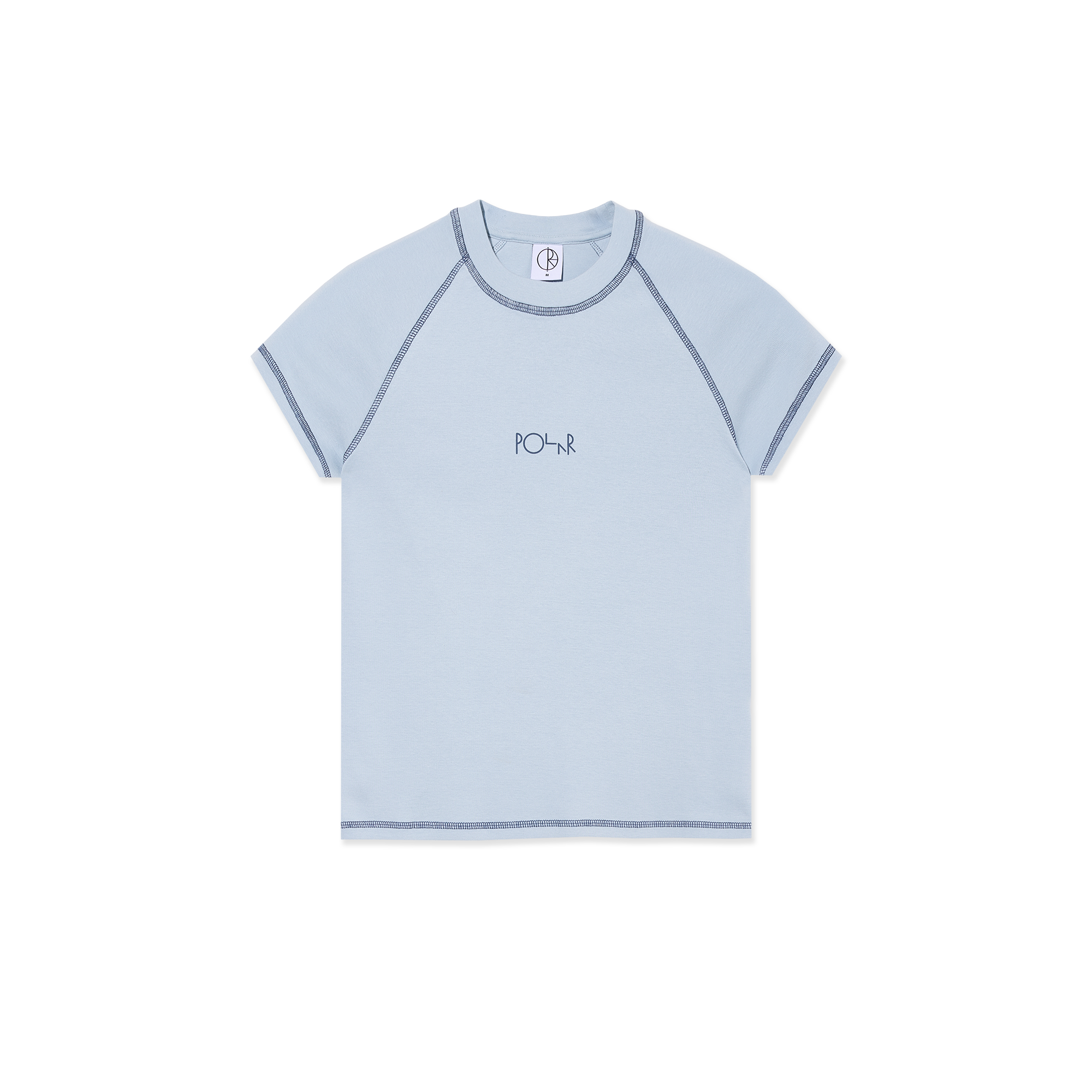 polar-skate-co-baby-tee-script-logo-light-blue-dark-blue-100-baumwolle-250-gsm-c image 1