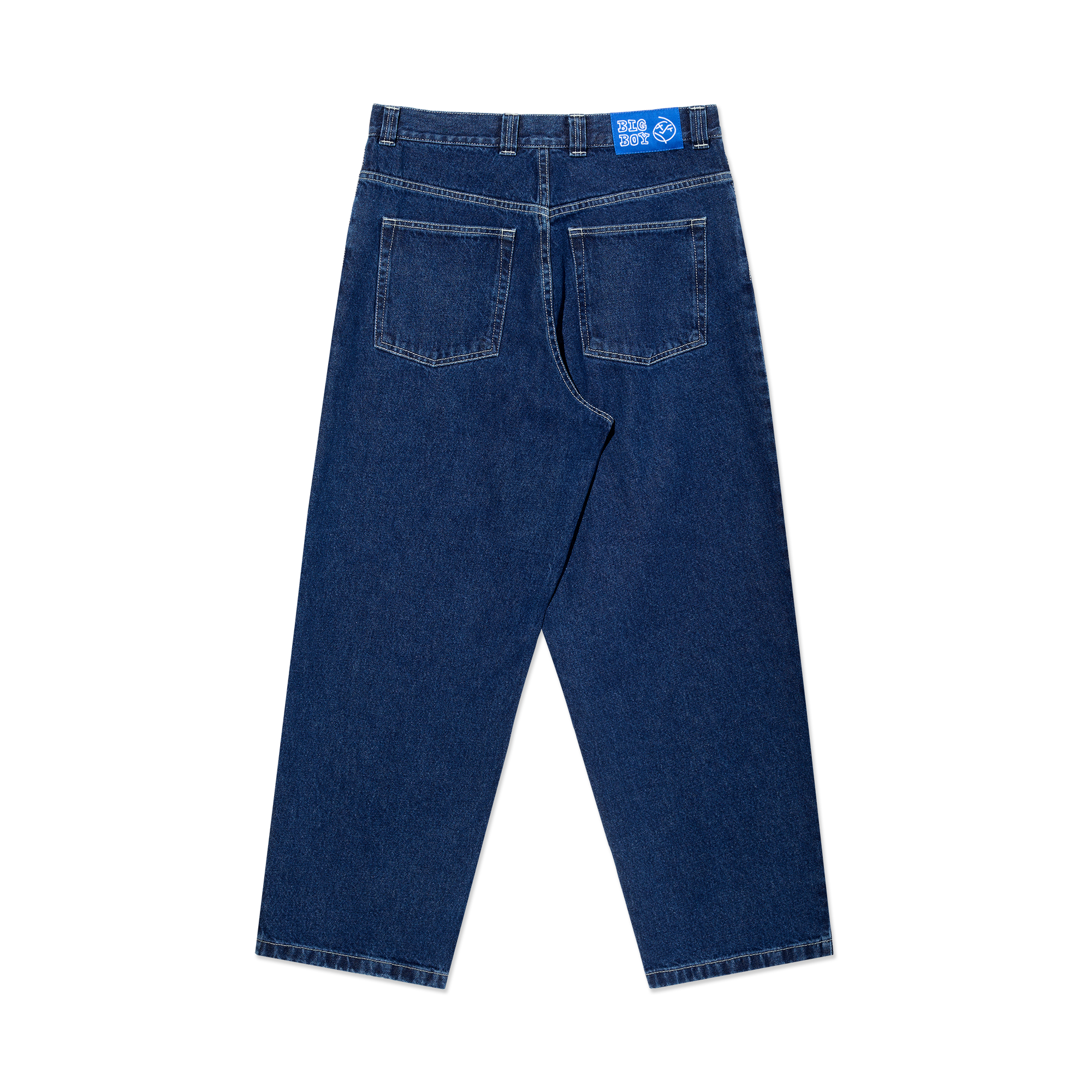 polar-skate-co-big-boy-pants-dark-blue-white-stitching-435-gsm-oversized-fit image 2