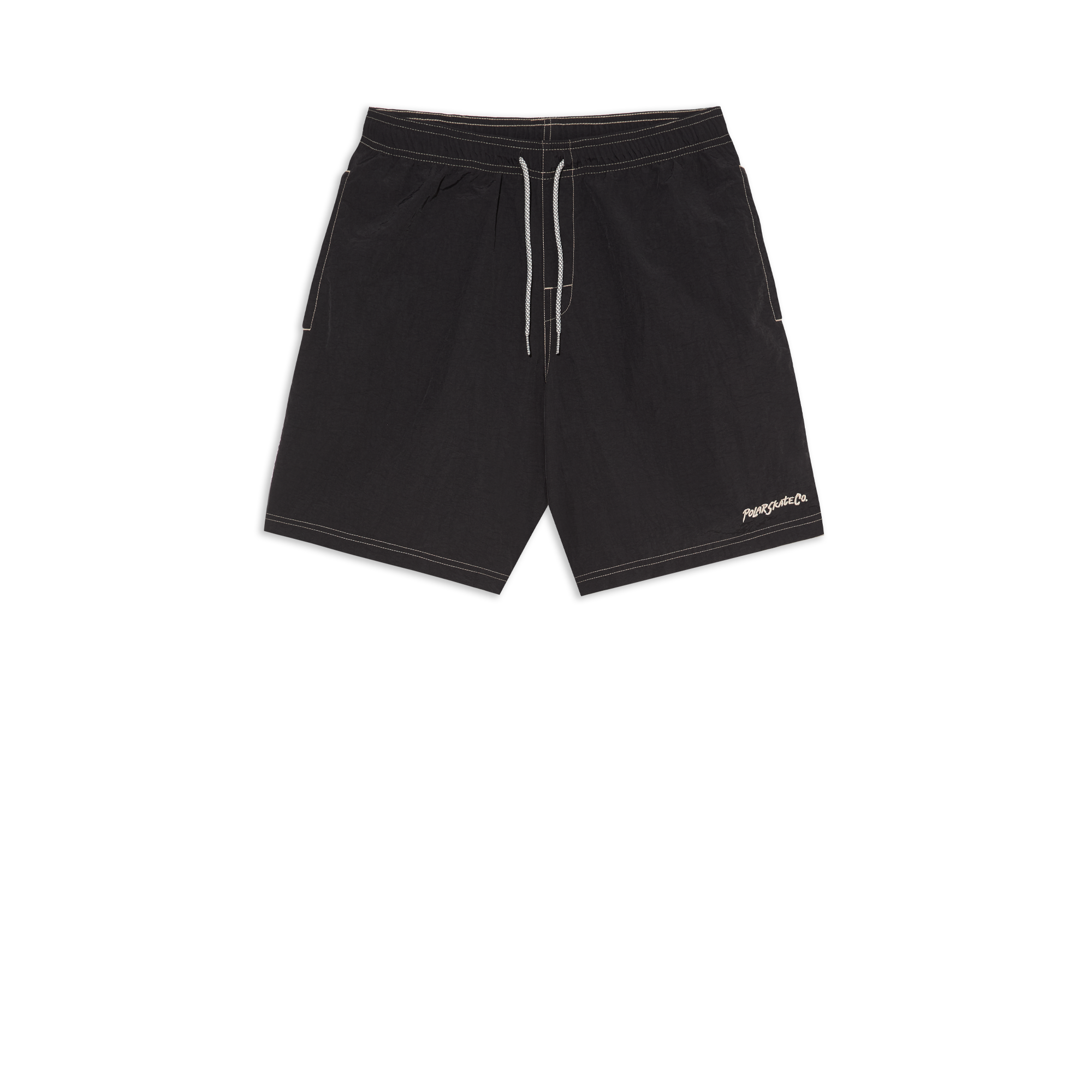 polar-skate-co-ziggy-badeshorts-black-gewrinkleter-nylon-regular-fit image 1