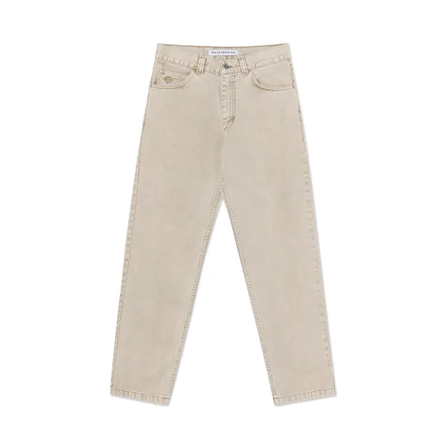 polar-skate-co-89-pants-sand-high-waist-straight-leg-jeans-435-gsm-denim image 1