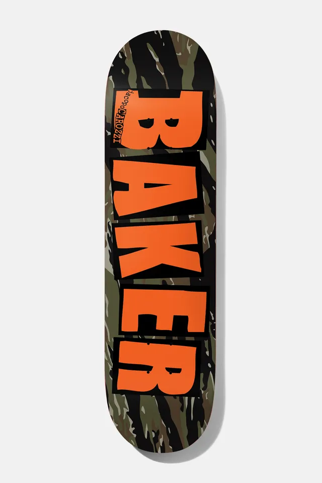 baker-skateboards-jacopo-carozzi-brand-logo-tiger-stripe-deck-8-38-pro-modell-tw image 1