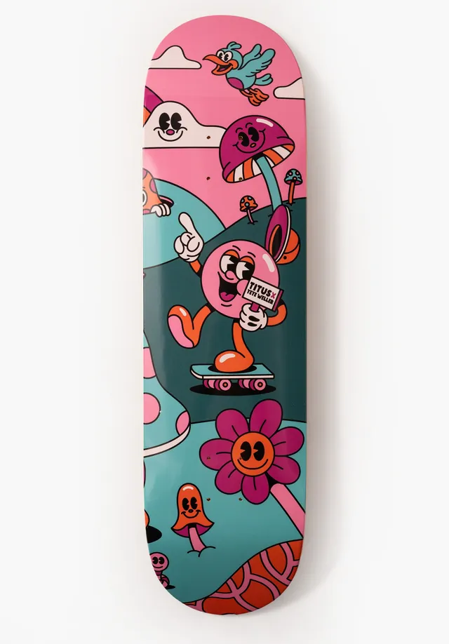 titus-x-yeye-weller-artist-series-skateboard-deck-7-ply-maple-popsicle image 1