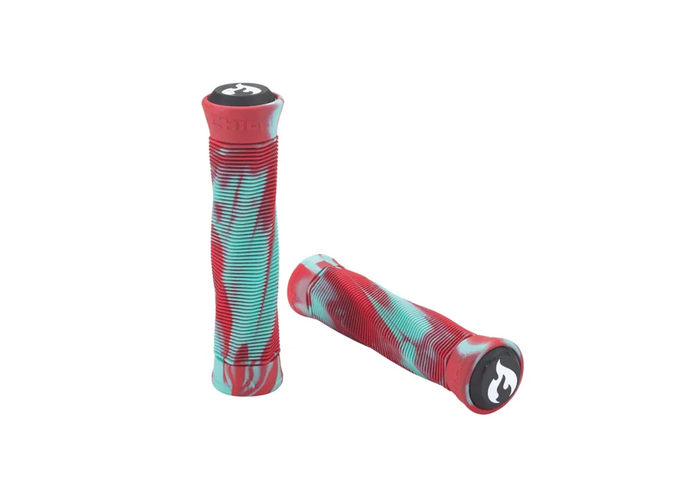 chilli-pro-scooter-handle-grips-red-teal-jumpstart-griffe image 1