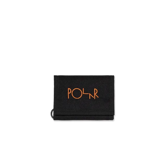 polar-skate-co-key-wallet-script-logo-black-orange-wasserabweisende-cordura-tasc image 1