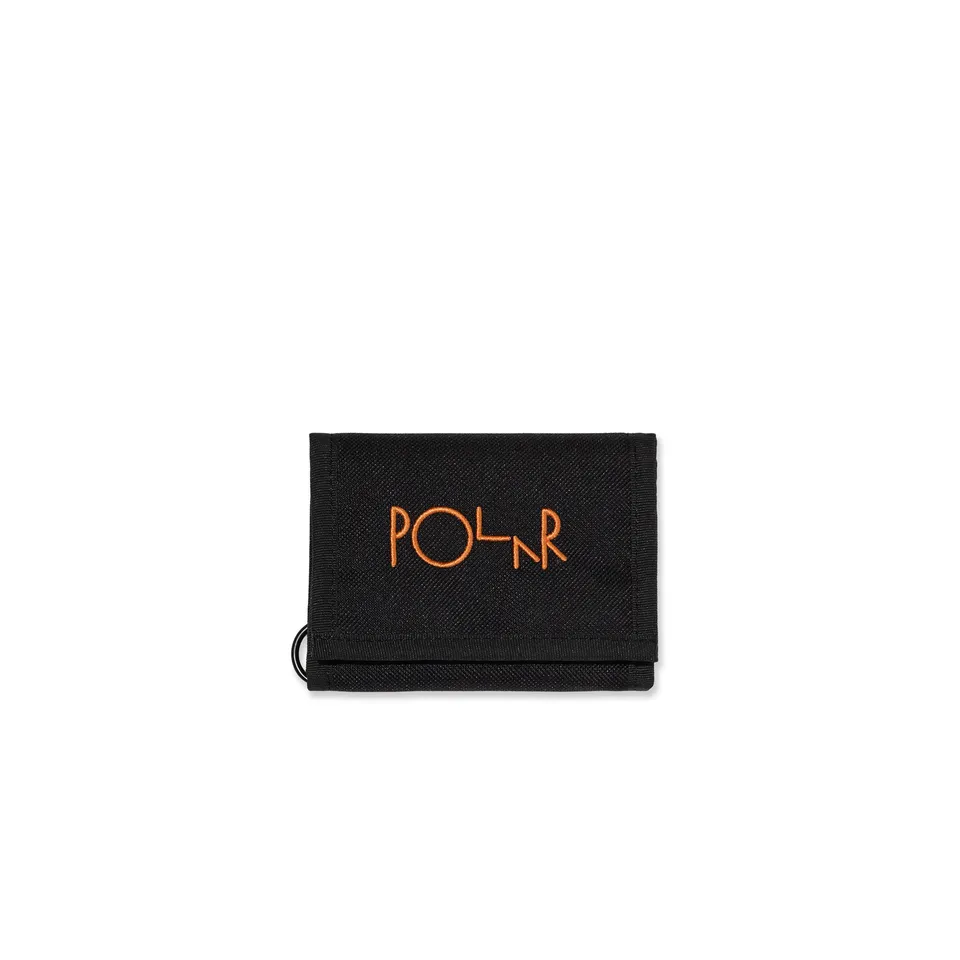 polar-skate-co-key-wallet-script-logo-black-orange-wasserabweisende-cordura-tasc image 1