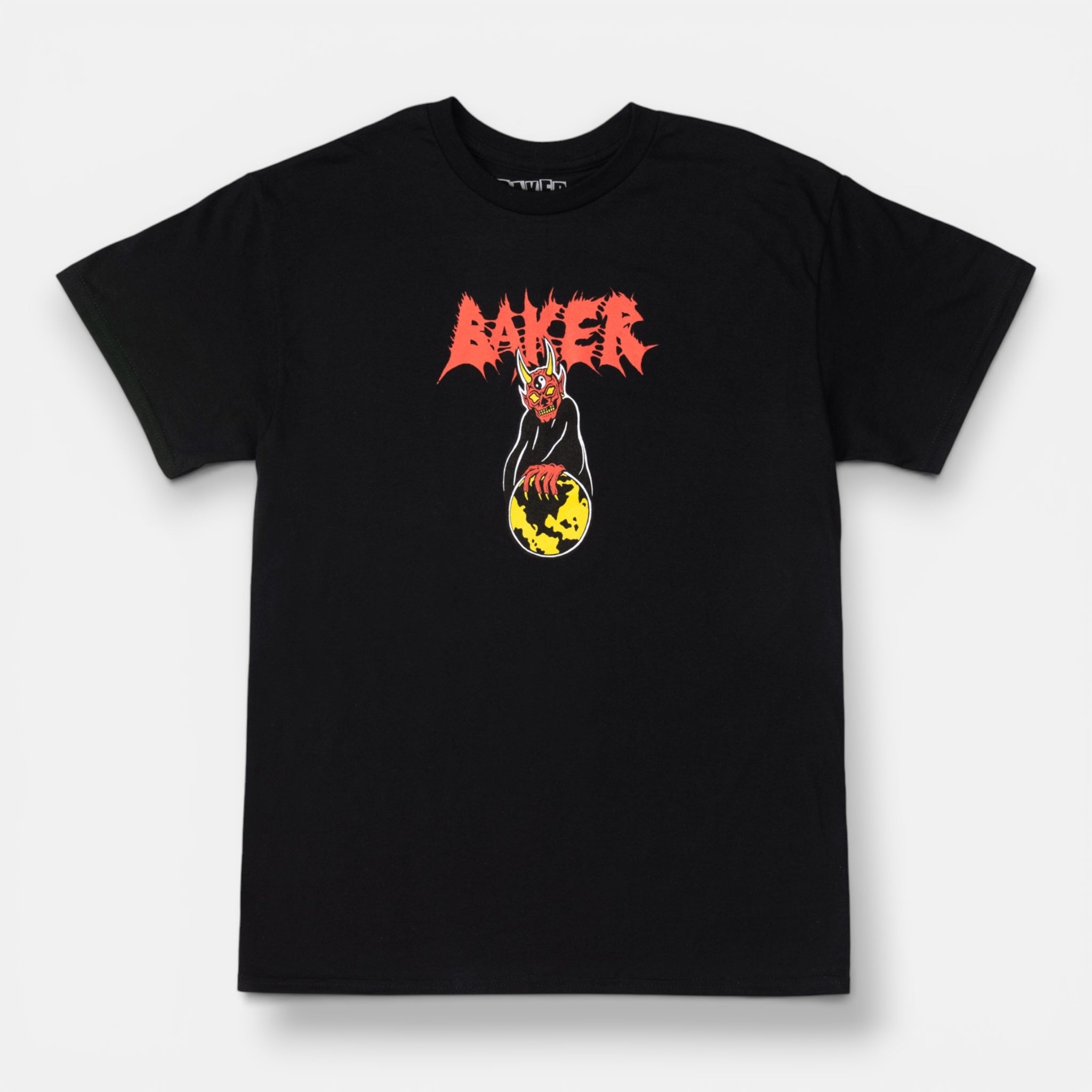 baker-skateboards-world-control-t-shirt-6-oz-100-ringspun-cotton-artwork-von-mik image 1