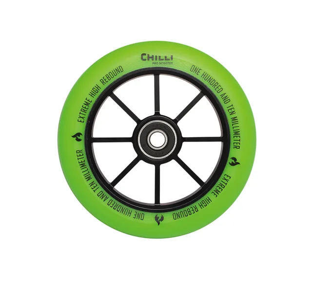 chilli-pro-scooter-wheel-green-110mm-base-stunt-scooter-rolle image 1